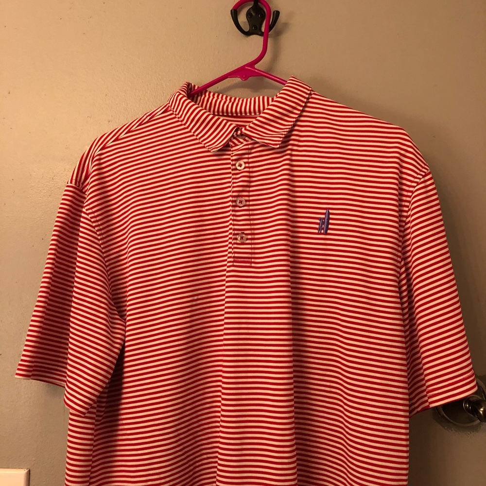 Johnnie-O Prep Performance Polo Red Striped